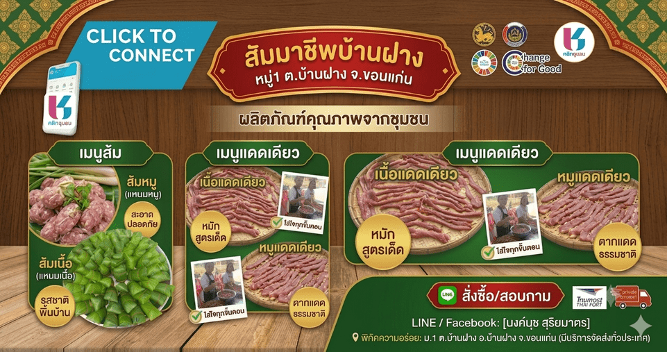 พช.บ้านฝาง : ขอเชิญชวน ช้อป ของดีอำเภอบ้านฝางผ่านแอปพลิเคชั่น “Click ชุมชน”