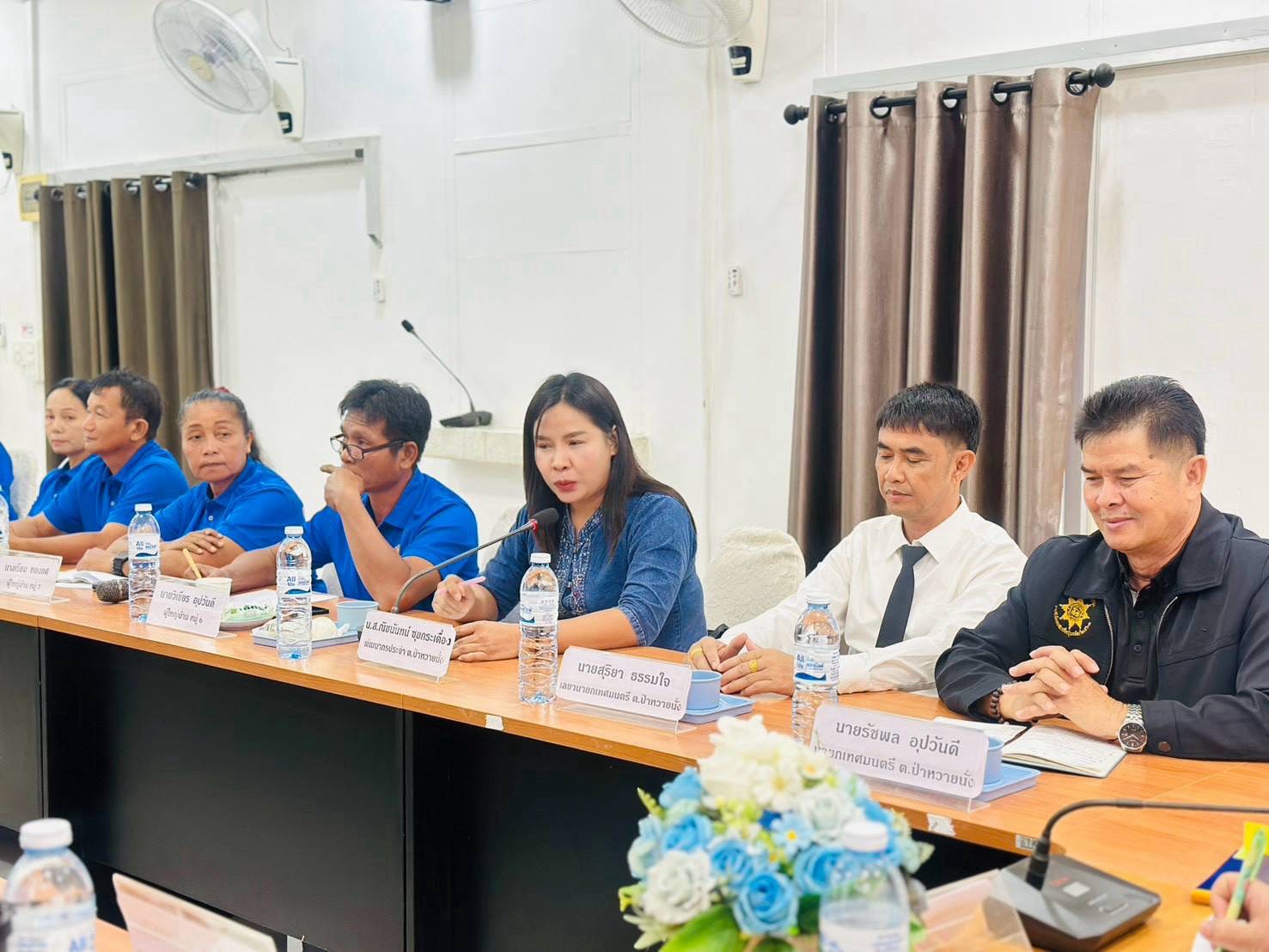พช.บ้านฝาง : ร่วมประชุมสัญจรผู้นำท้องที่ ผู้นำท้องถิ่น กำนัน ผู้ใหญ่บ้าน ฯ ***ตำบลป่าหวายนั่ง